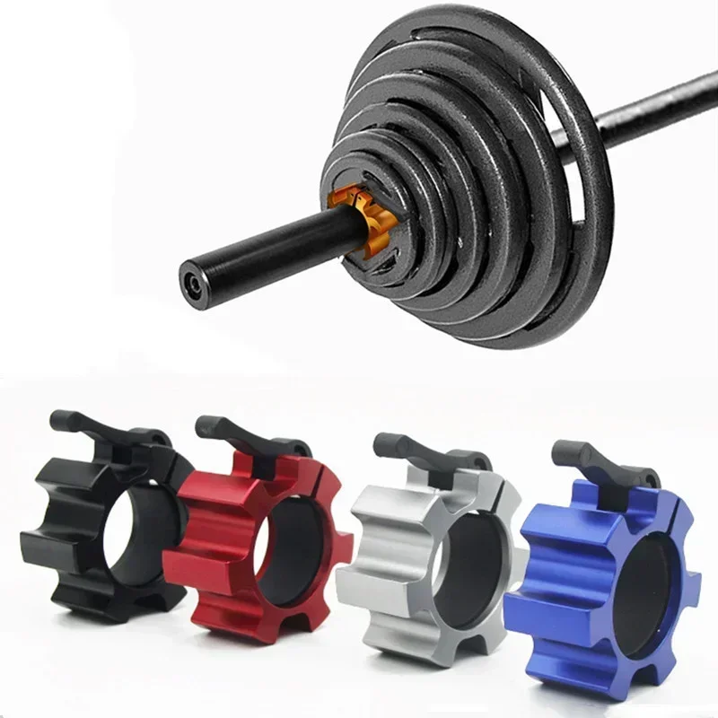 50mm Aluminum Alloy Spinlock Collar Barbell Collar Lock Clips Gym Dumbell Clamp Weight Lifting Lock Fitness Training Accessories