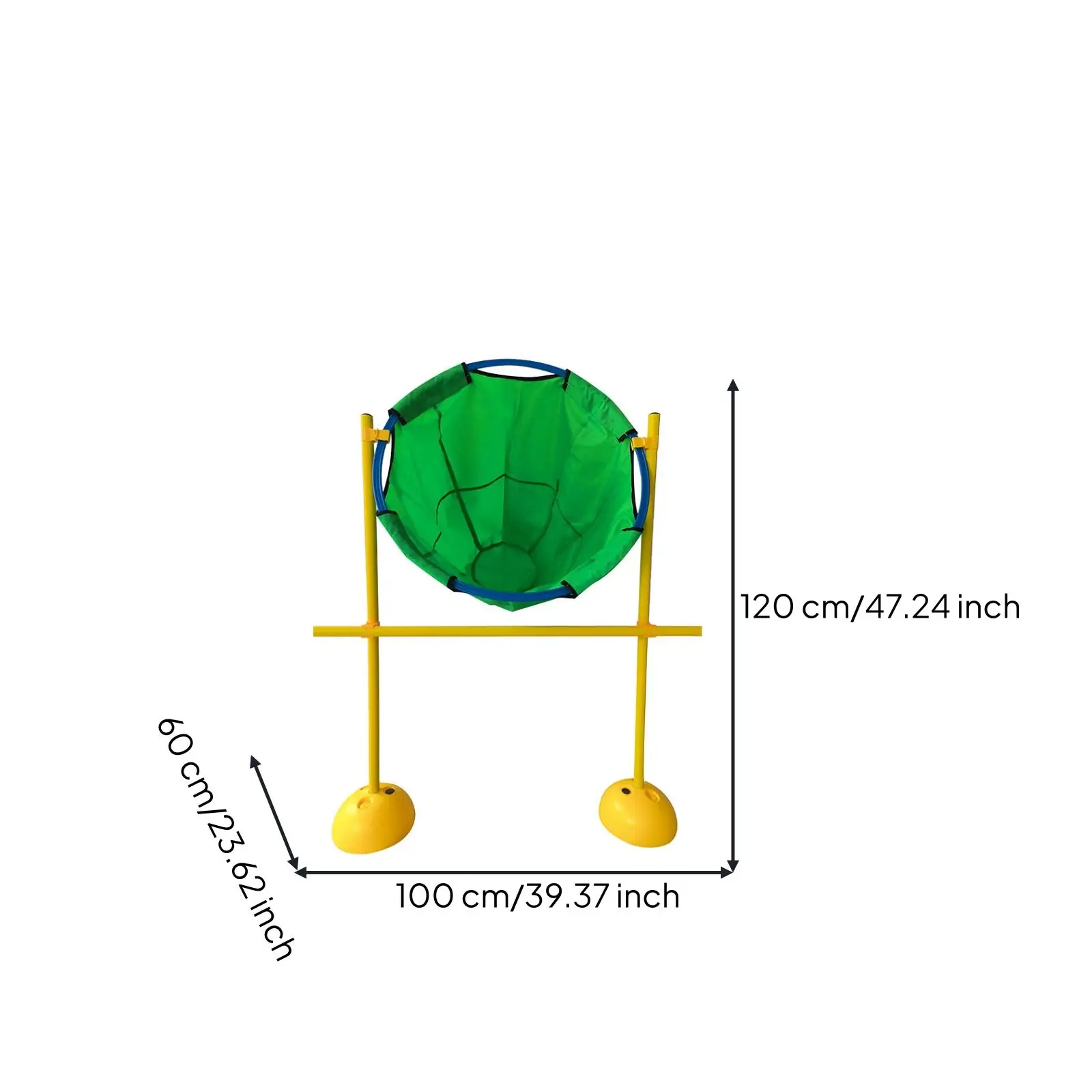 durable-pvc-throwing-target-game-for-kids-with-yellow-stand-and-blue-circle-sections