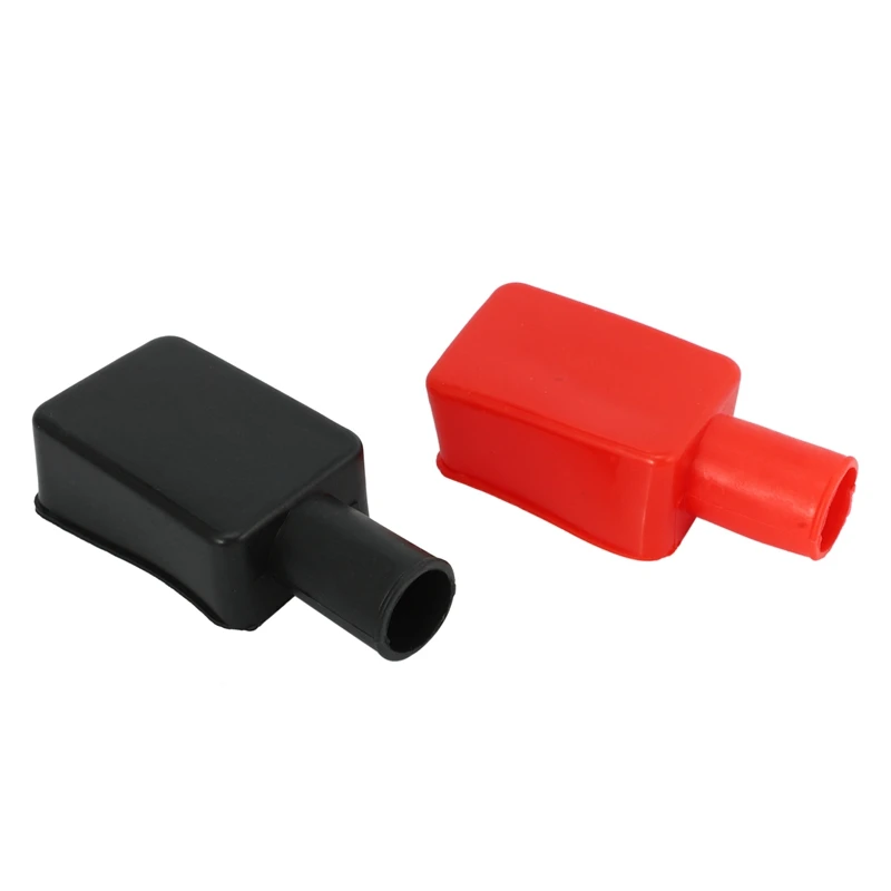 2 Pcs Car Battery Positive And Negative Protective Covers, Rubber Sleeves, Battery Terminal Protection Sleeves