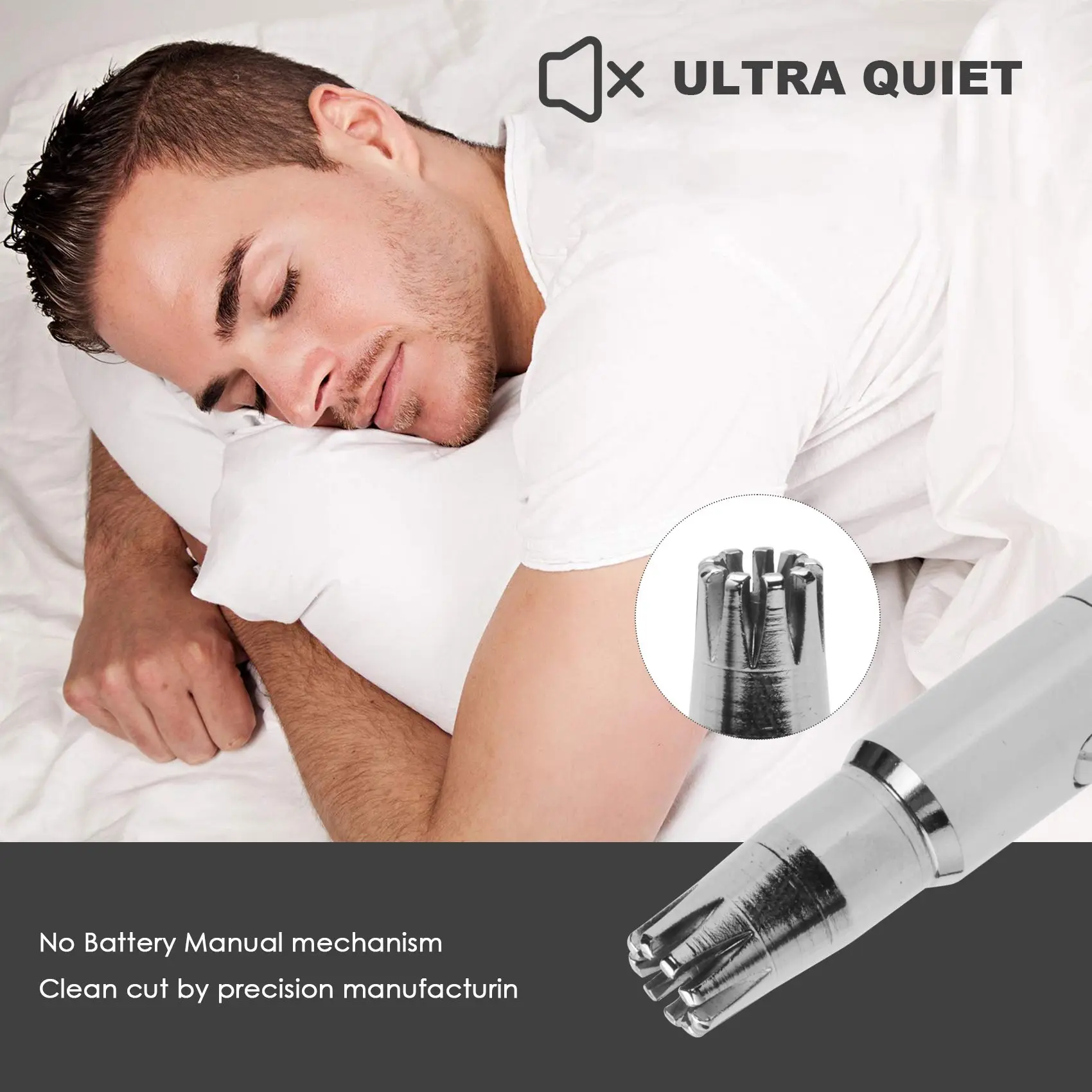 

B59B-Новый ручной триммер для носа из нержавеющей стали для бритья, триммер для волос в носу, ушах, бритва для ухода за лицом для мужчин, моющееся устройство