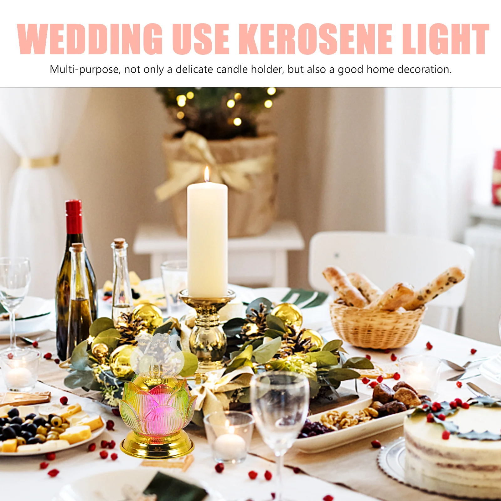 

Premium Vintage Lamp Retro Style Smooth Surface Home Decor Oil Lamp for Wedding Party Indoor Use