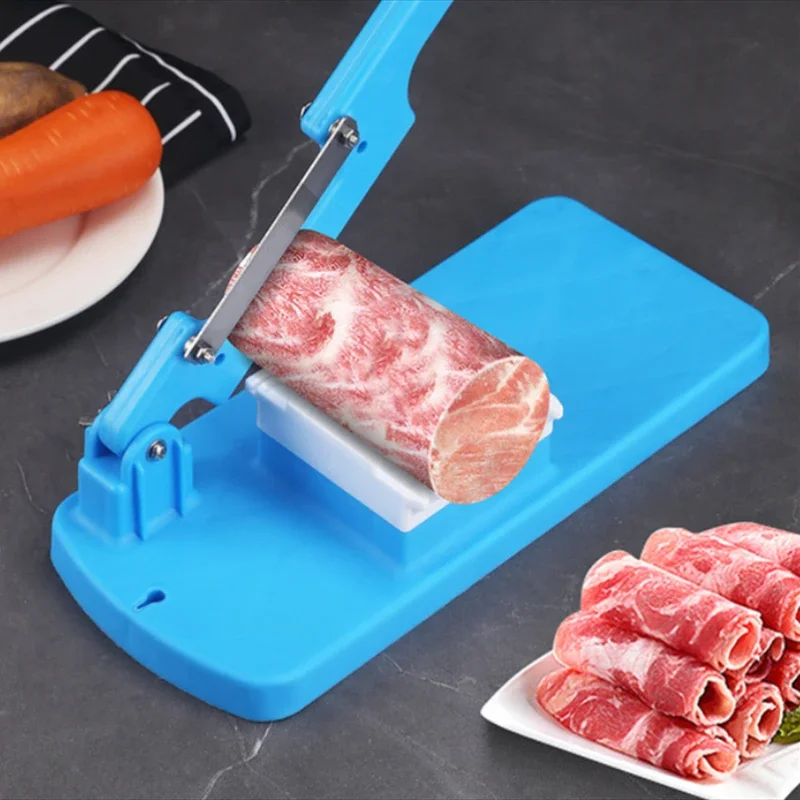 Multifunctional Table Slicer Household Manual Meat Slicer Frozen Lamp Cutting Machine Beef Herb Mutton Rolls Cutter Meat Slicer