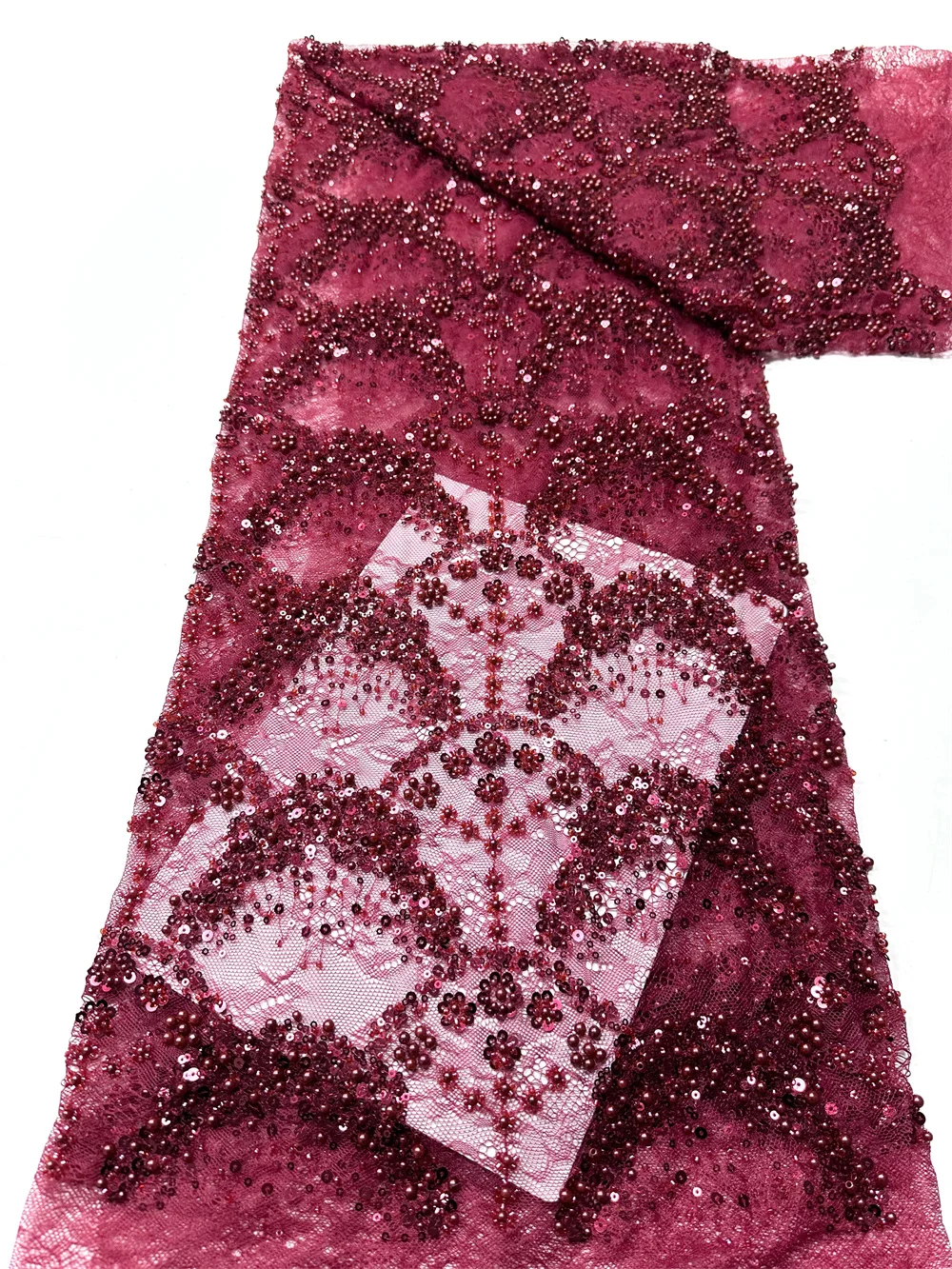 

Оптовая продажа, африканская кружевная ткань с бисером, французская свадебная кружевная ткань с блестками, 2026, роскошная нигерийская тюлевая кружевная ткань, материал от кутюр