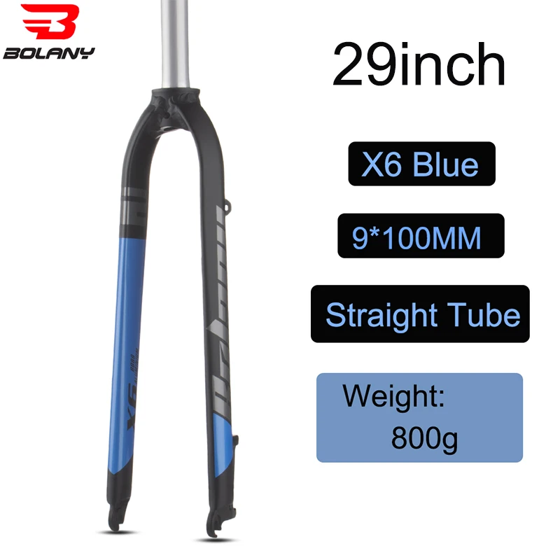 Bolany Fahrrad starre Gabel 26/27,5/29 Zoll Scheibenbremse Berggabel gerades Rohr 28,6 mm matte leichte MTB-Fahrradgabel