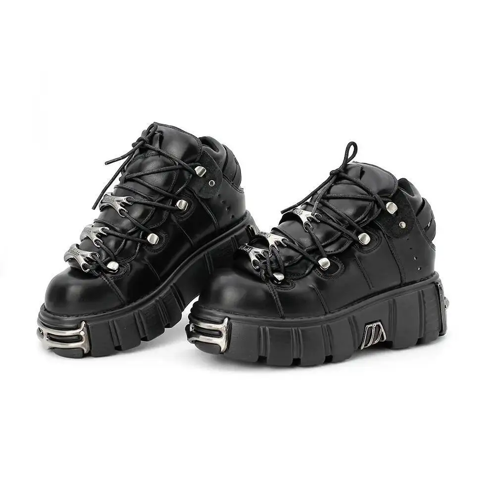 Summer Women's Shoes Ultra Thick Sole Height Increasing Punk Boots Gothic Dark Motorcycle Boots Women's Boots men's Boots