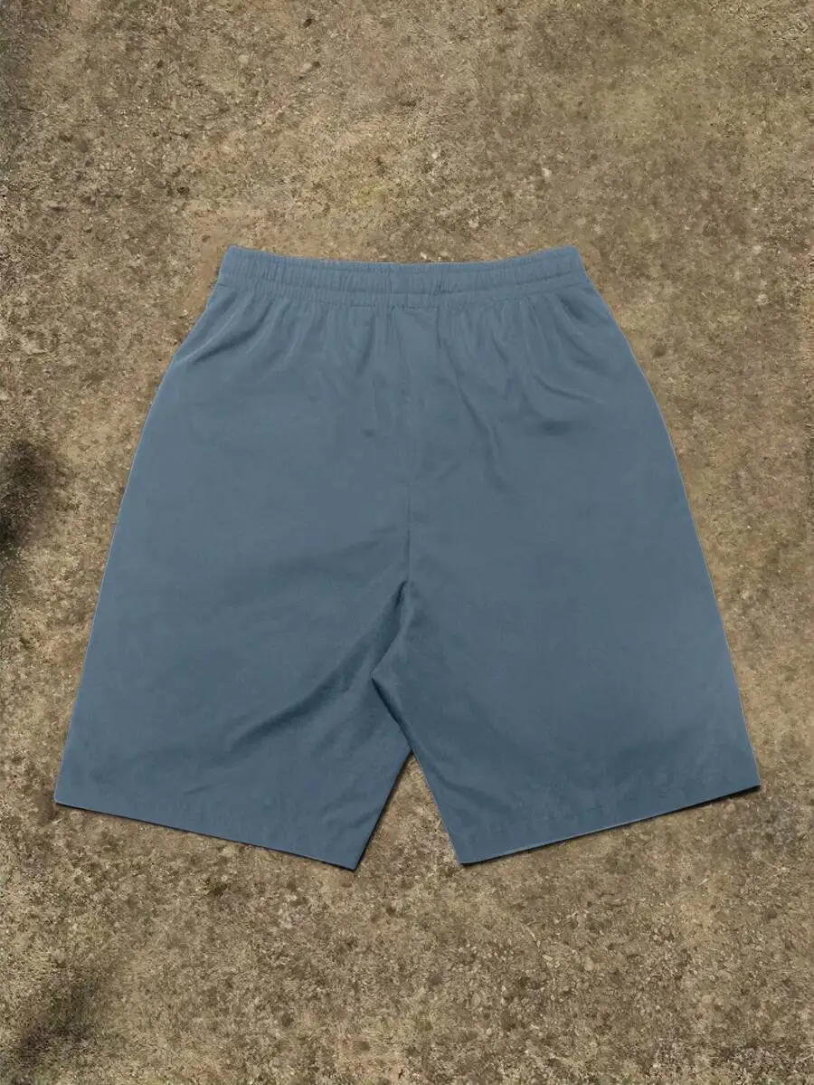 

Mens Solid And Striped Beachwear Bermuda Shorts For Casual Summer Wear