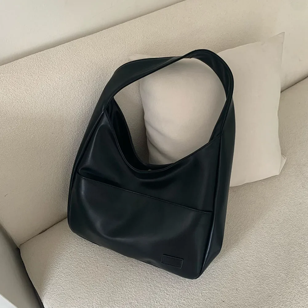 Damska torba Hobo w stylu vintage Modna torba na ramię ze skóry PU Duża pojemność Retro Tote Torebka Miękka torba pod pachę Codzienna torba randkowa