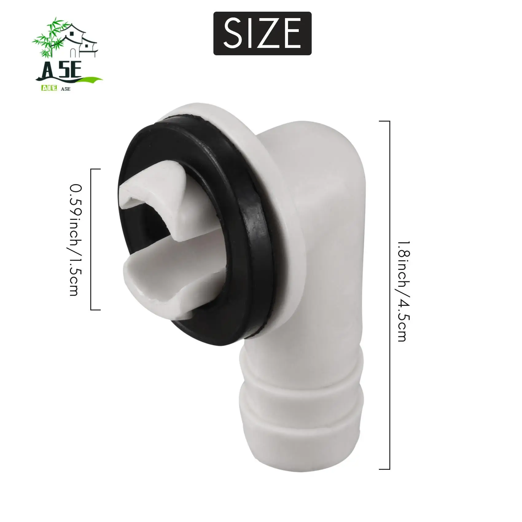 

A05E-Соединитель сливного шланга кондиционера с резиновым кольцом для мини-сплит-блоков и оконного блока переменного тока 3/5 дюймов (15 м