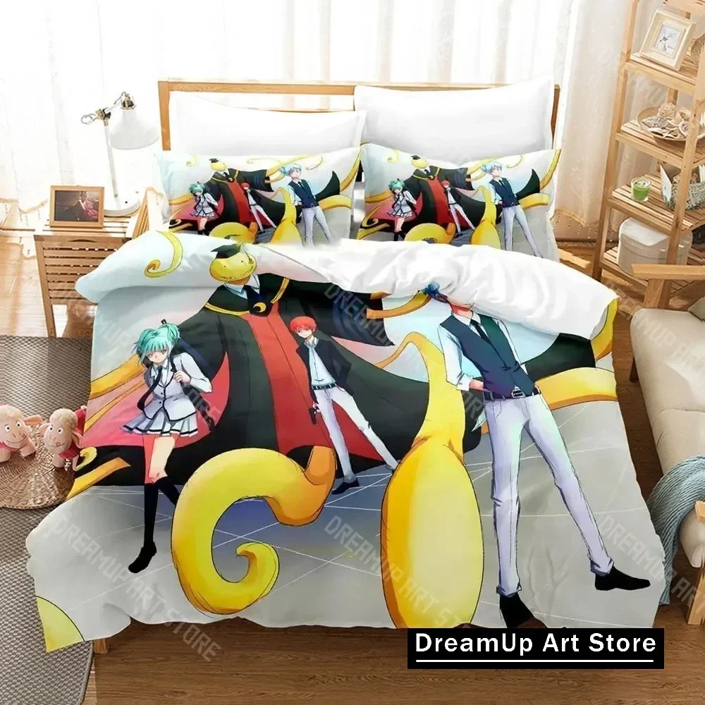 

3D Print Assassination Classroom Anime Koro-sensei Bedding Set Boys Girls Twin Queen King Size Duvet Cover Pillowcase Bed boys