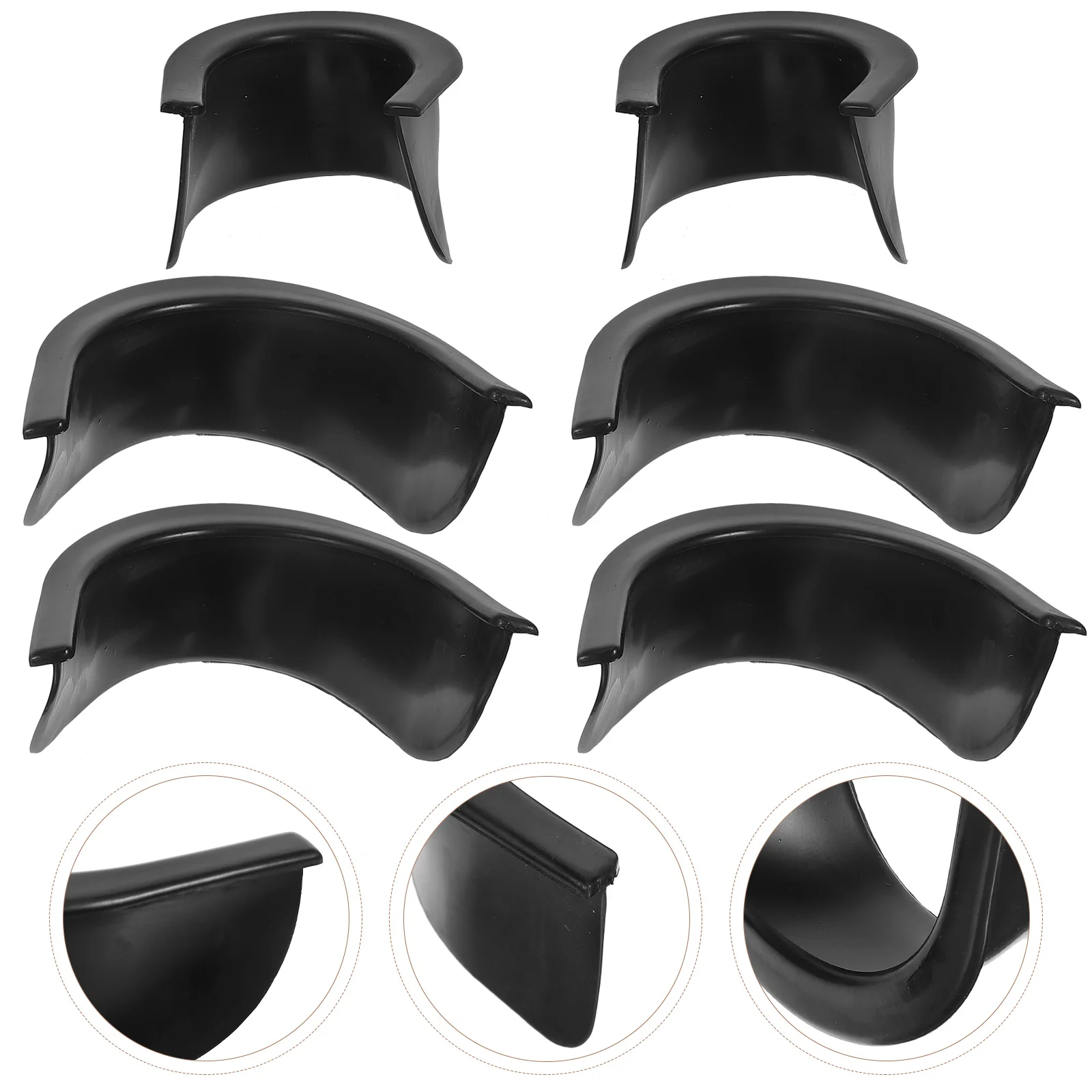 

6 Pcs Billiard Bag Mouth Protective Glue Pool Table Hole Liners 4 Large Corners 2 Middle Corners Durable Replaceable Supplies