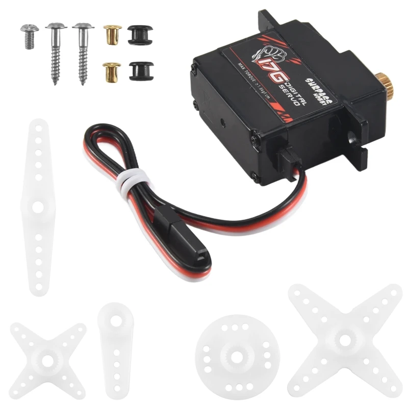 S0017M 17G métal engrenage 1.8KG Servo numérique pour avion RC Robot 1/18 camion voiture bateau conduit avion
