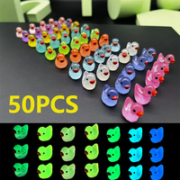 50PCS Glowing Mini Resin Little Ducks Moss Microlandscape Miniature Duck Figurines Fairy Garden Accessories Home Decor