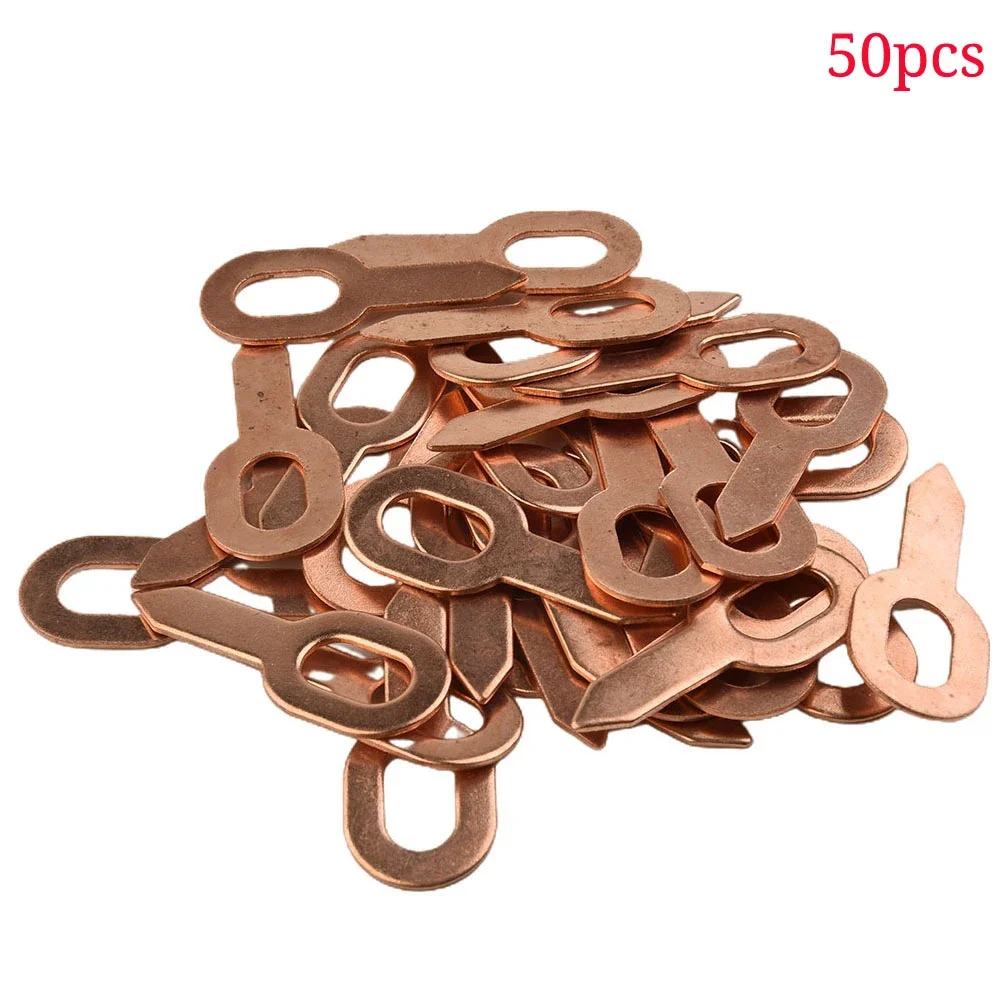 50x Dent Puller Rings For Spot Welding Welder Car Body Panel Pulling Washer Tools 55mm Copper Plated Repair Accessories