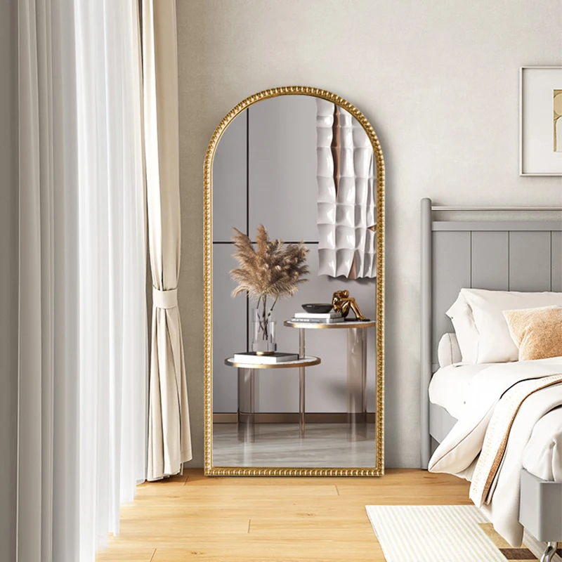 

Custom vintage full body mirror European arch dressing mirror cloakroom fitting wall mounted wall large