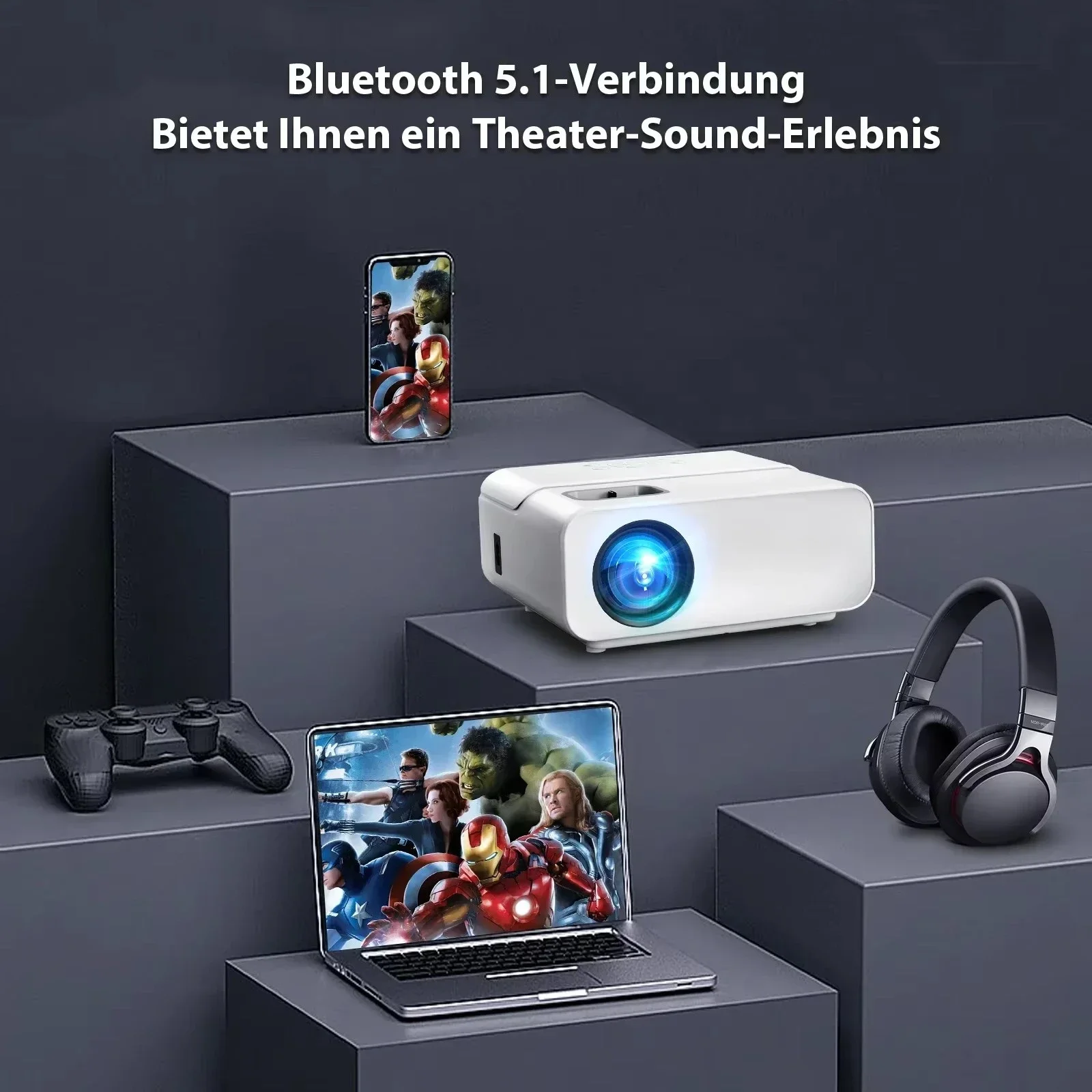 Portable LED Projector Short Throw 3D Home Cinema Projectors With Built In Dvd Player Projector For Sale