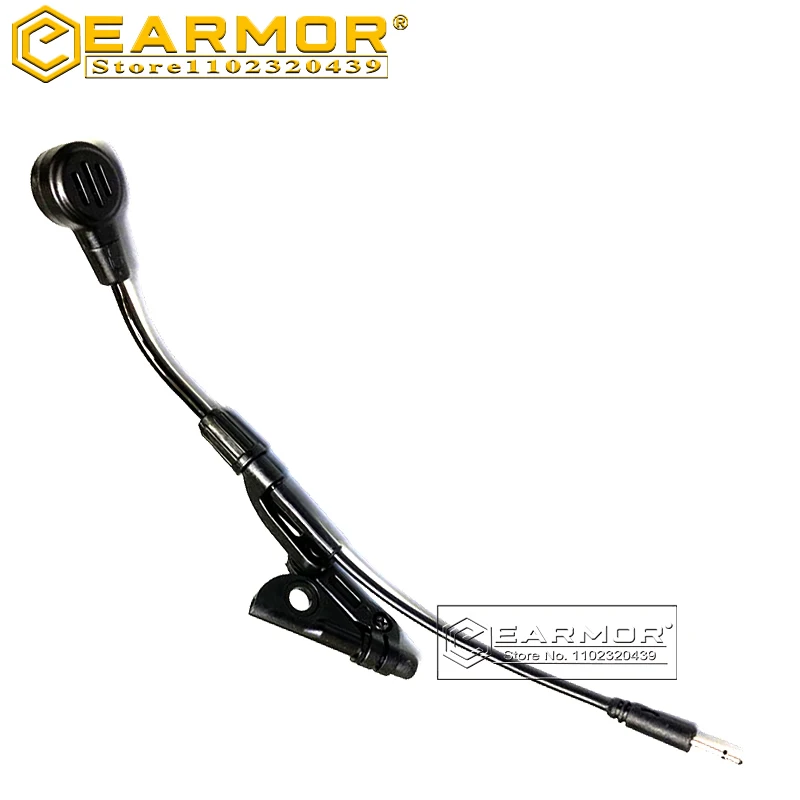 Earmar Shooting Earmuff Microphone Boom Replacement Boom for Tactical Headset M32 and M32H Communications Microphone Accessories
