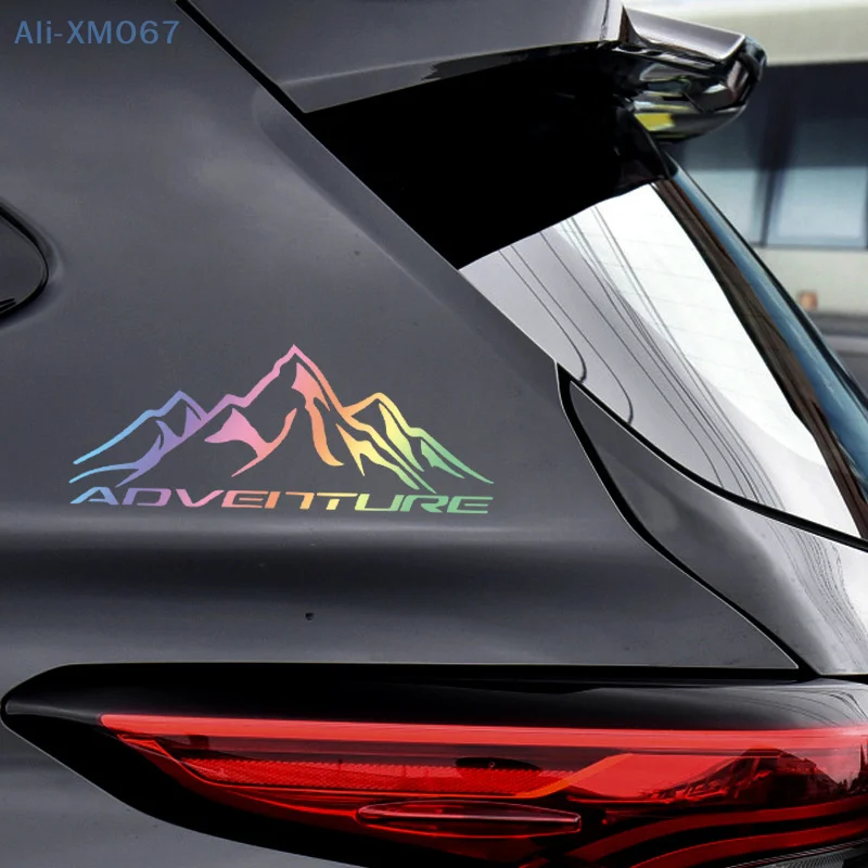 Mountain Adventurer Reflective Car Stickers Truck Automobile Decal Funny Vinyl Vehicle Decoration Motorbike Travel Cross-Country