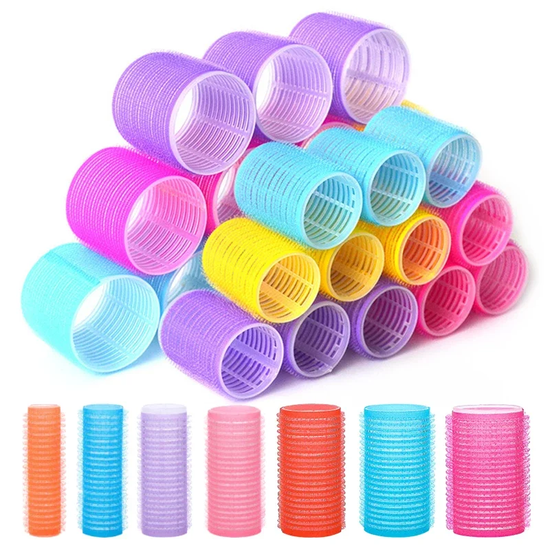 6pcs Hair Rollers Self-Adhesive Hair Curlers Lazy Curler Styling Curling Ribbon Hair Roller Heatless Curling Rod Headband C0023A