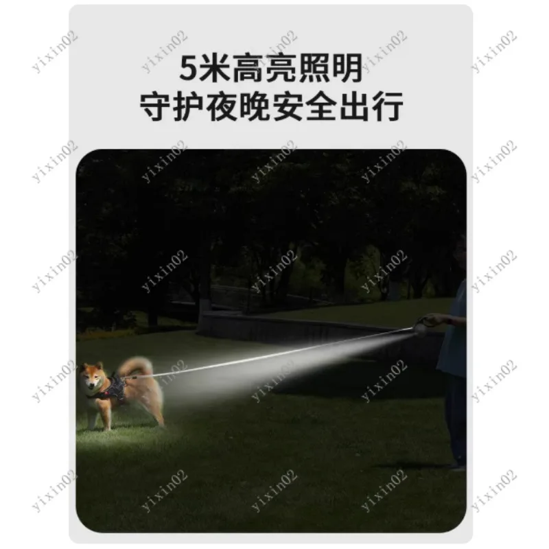 LED Lighted Retractable Dog Leash for Small to Medium Dogs Anti-Escape Nylon Traction Rope Outdoor Walking Safety Feature