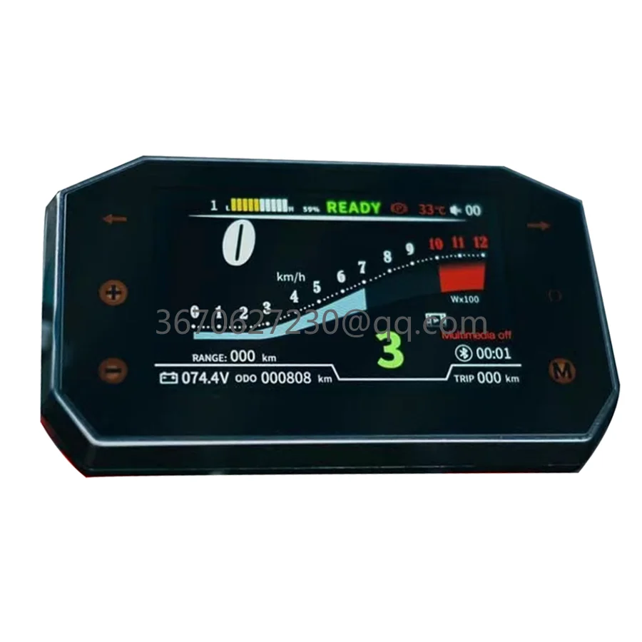 Modifications Electric Motorcycle LCD TFT Display Screen Speedometer for Motorbike Upgrades Aftermarket Accessories