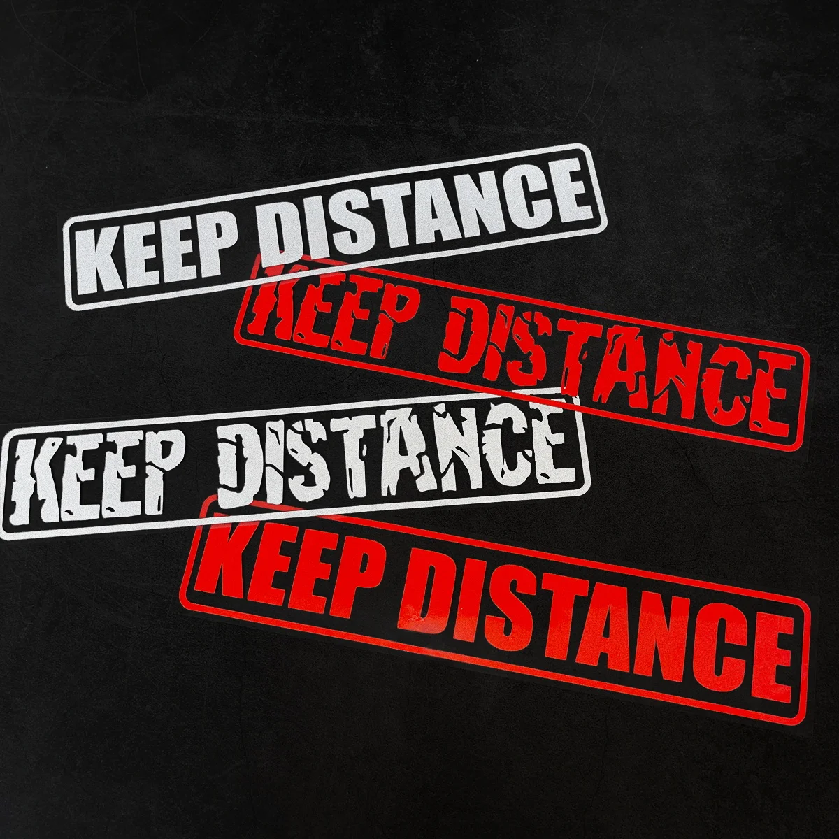 1pc Keep Distance Warning Waterproof Vinyl Sticker for Car Bumper Motorcycle Helmet Window