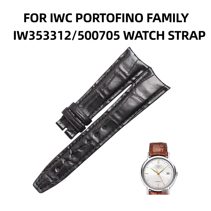 para-iwc-portofino-iw353312-portuguese-iw500705-portugieser-7-correa-de-reloj-de-piel-de-cocodrilo