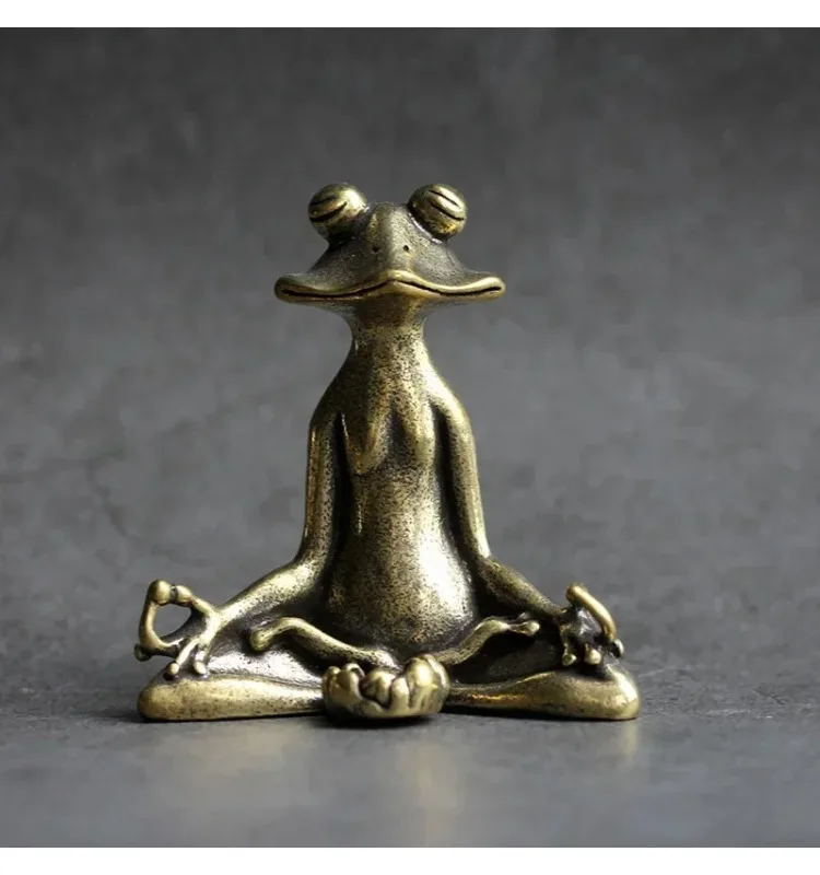 1 Stück Vintage Zen Frosch Räucherstäbchenhalter aus Legierung für Heim, Büro, Dekoration, Meditation, Yoga, Aromatherapie, Ornament, Geschenk – Detail 8