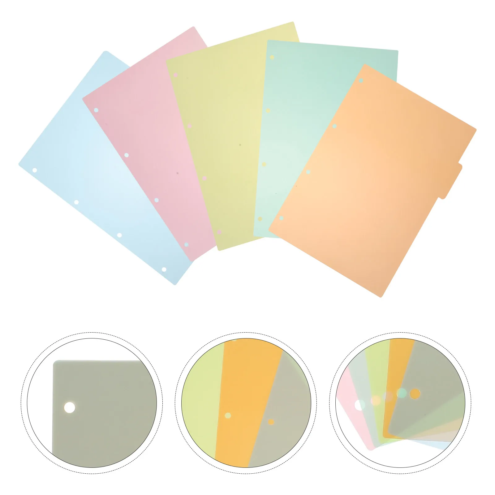 10pcs Bright Color Index Dividers for Binder – Smooth Surface Page Separators, Notebook Insertable Tabs