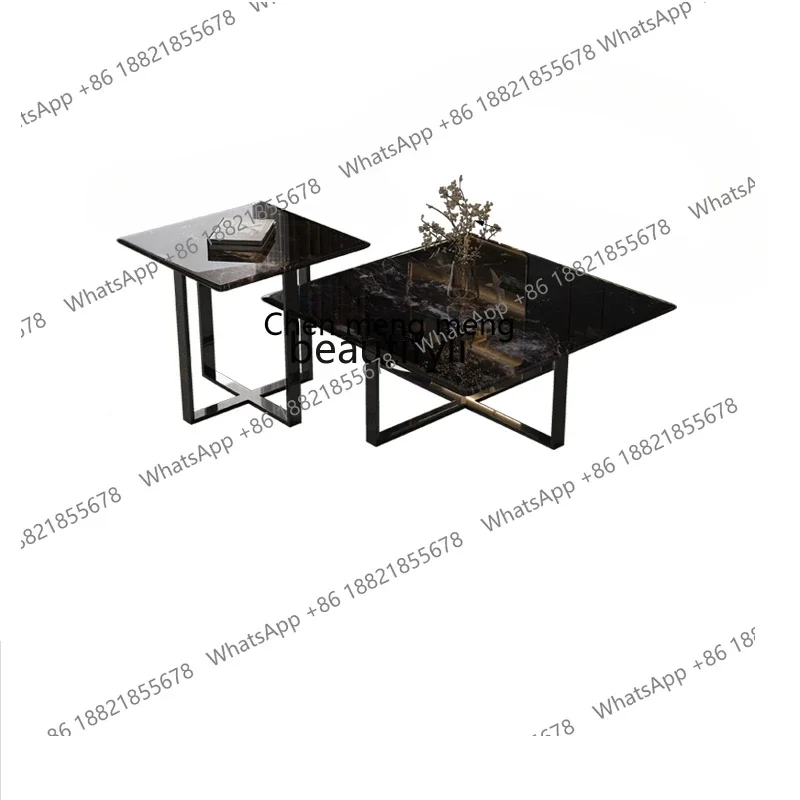 ss7304 Супер Хрустальный Камень Современный Минималистский Квадратный Журнальный Столик Свет Роскошный Минималистский Гостиная Каменная Тарелка Мрамор Кофе T
