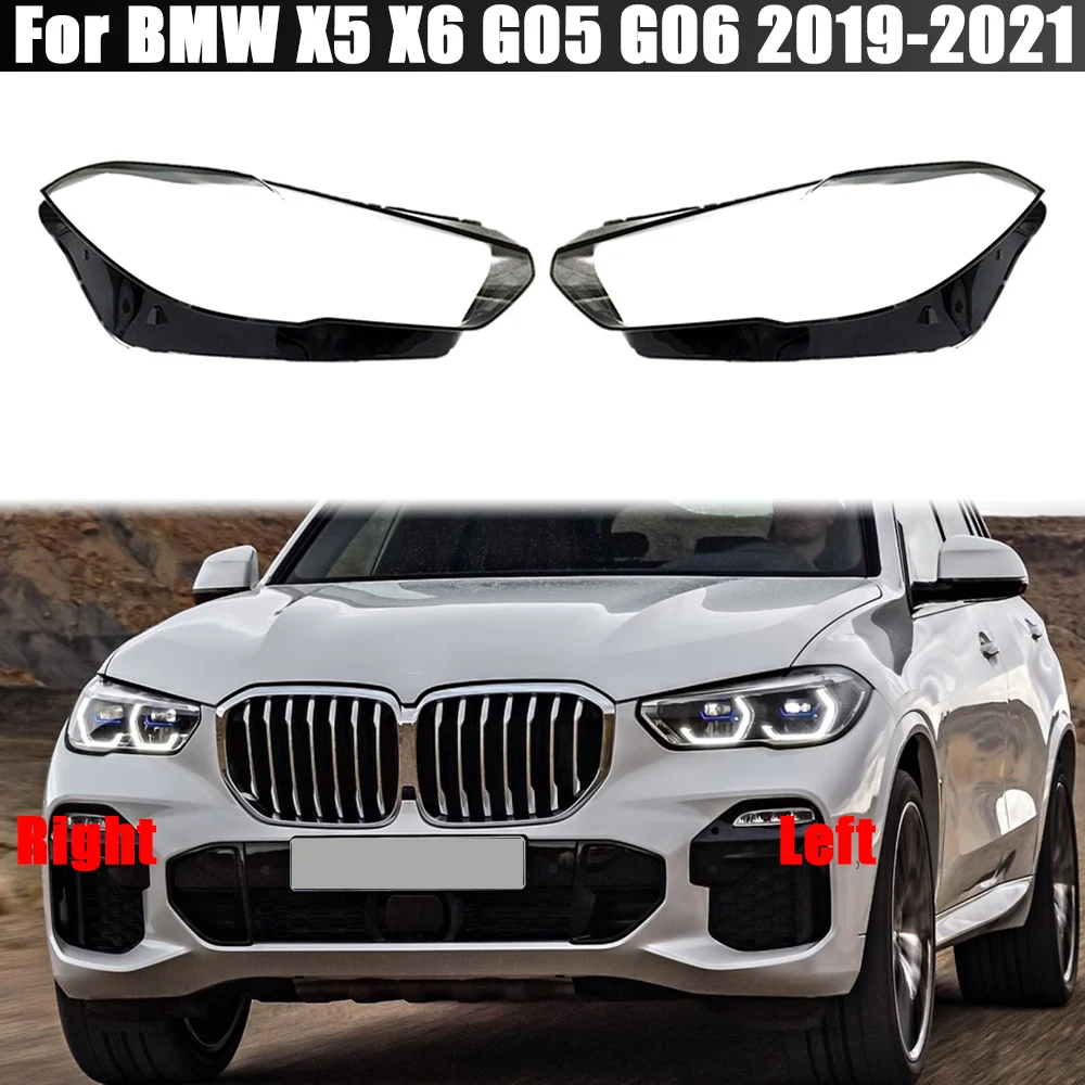 

For BMW X5 X6 X5M X6M G05 G06 F95 2019-2021 Front Headlight Cover Headlamp Lamp Shell Transparent Lampshade Lens Plexiglass