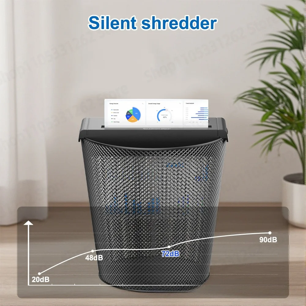 Small Automatic Paper Shredder for Home Office Lightweight Portable Strip Cut File Document Shredder Machine for Daily Use