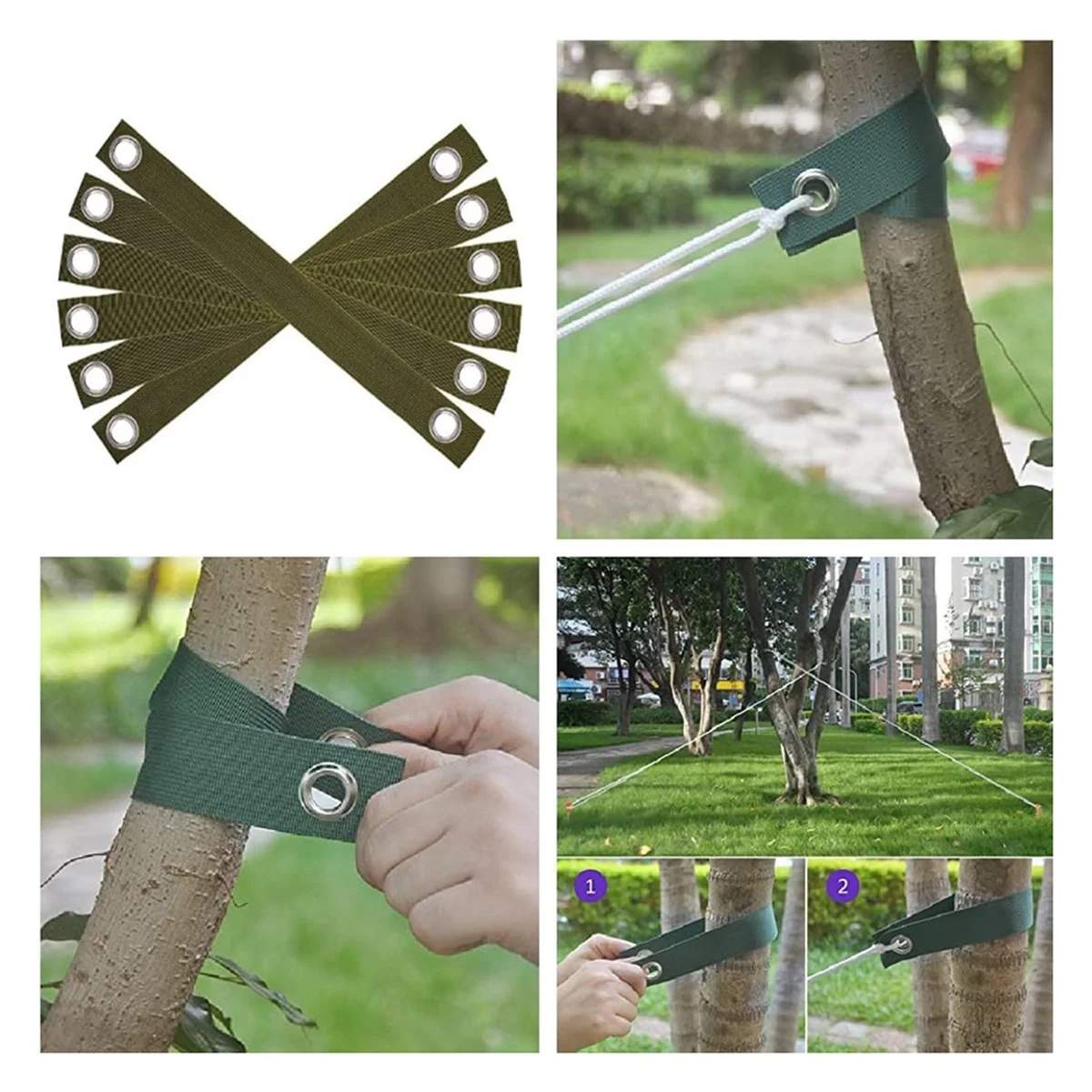 10 PCS Tree Stake Kit, Tree Straps Tree Support Straps Tree Belts Tree Plant Belt for Plant Fix Straight