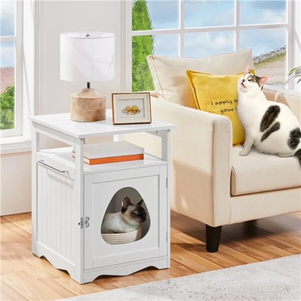 

Cat Litter Box Enclosure Decorative Pet House Cat Washroom Home Hidden Furniture