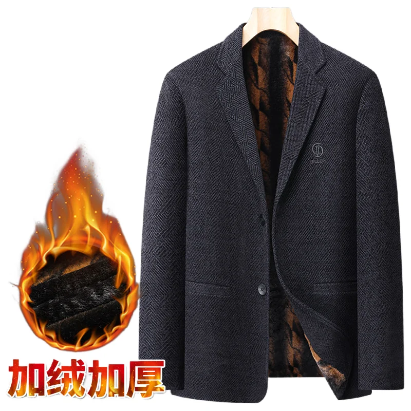 

Блейзер, новый мужской модный деловой свадебный джентльмен в корейском стиле с бархатом и хлопок, повседневный блейзер для похудения и банкета