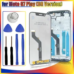 New Tested LCD for Motorola Moto G7 Play LCD Display Touch Screen Assembly for Moto G7 Play BR XT1952 LCD Replacement With Frame