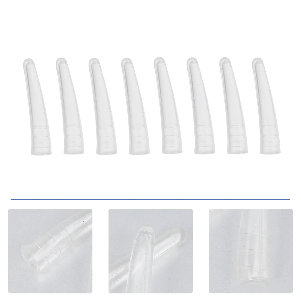 

200pcs Steel Tweezers Protector Soft Silicone Cover Elbow Clip Non Skid Stainless Steel Tweezers Protector Makeup Safe Long