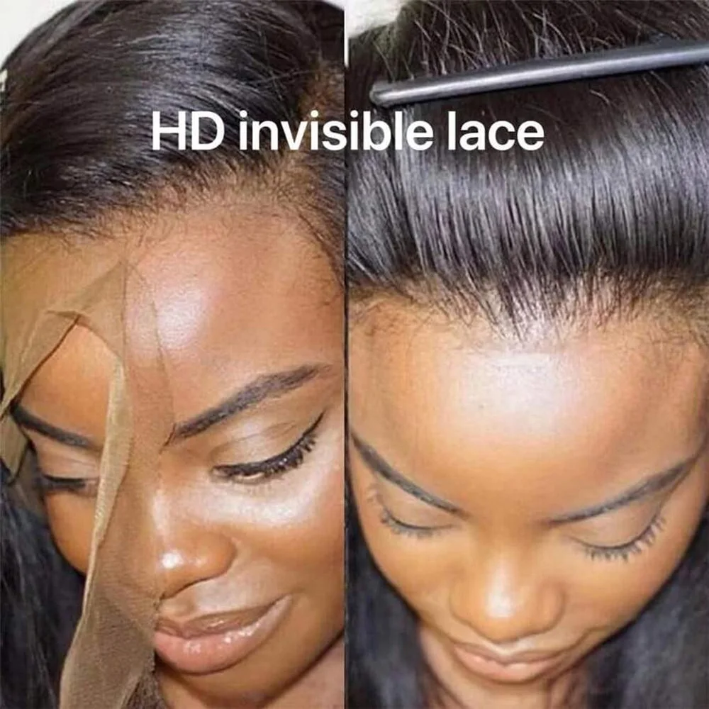 42 بوصة 13x6 كامل أمامي حقيقي HD شعر مستعار دانتيل غير مرئية HD الدانتيل الجبهة الباروكات شعر الإنسان قبل قطعها ابيض عقدة 250% الكثافة