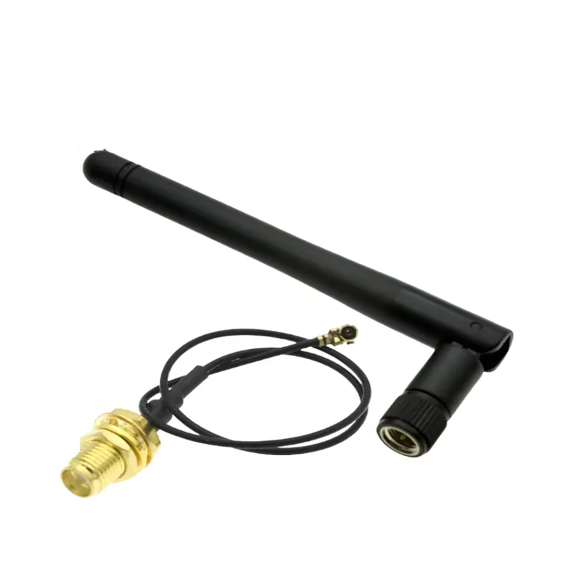 1-10PCS 2.4GHz WiFi Antenna Aerial RP-SMA Male Wireless Router+ 17cm PCI U.FL IPX to RP SMA Male Pigtail Cable ESP32