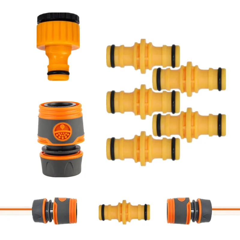 6pcs 1/2” Garden Quick Hose Connector Male Hose Coupling Joint Tap Adapter Extender Set for Hose Pipe Tube Repair Replace