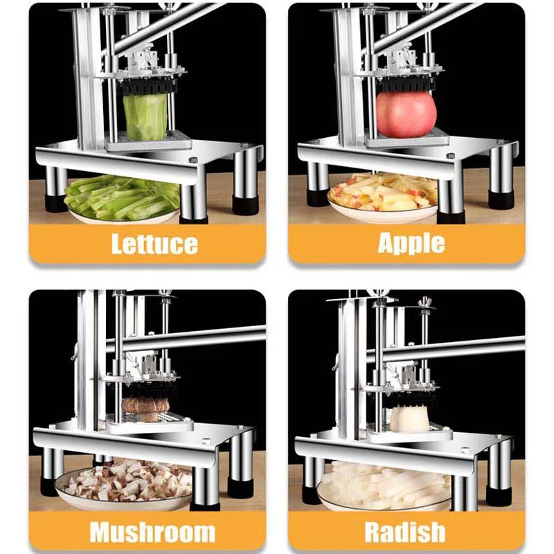 Machine à découper les oignons à double tête, trancheuse à mouvement manuel, déchiqueteuse de laitue de persil, découpeuse de légumes