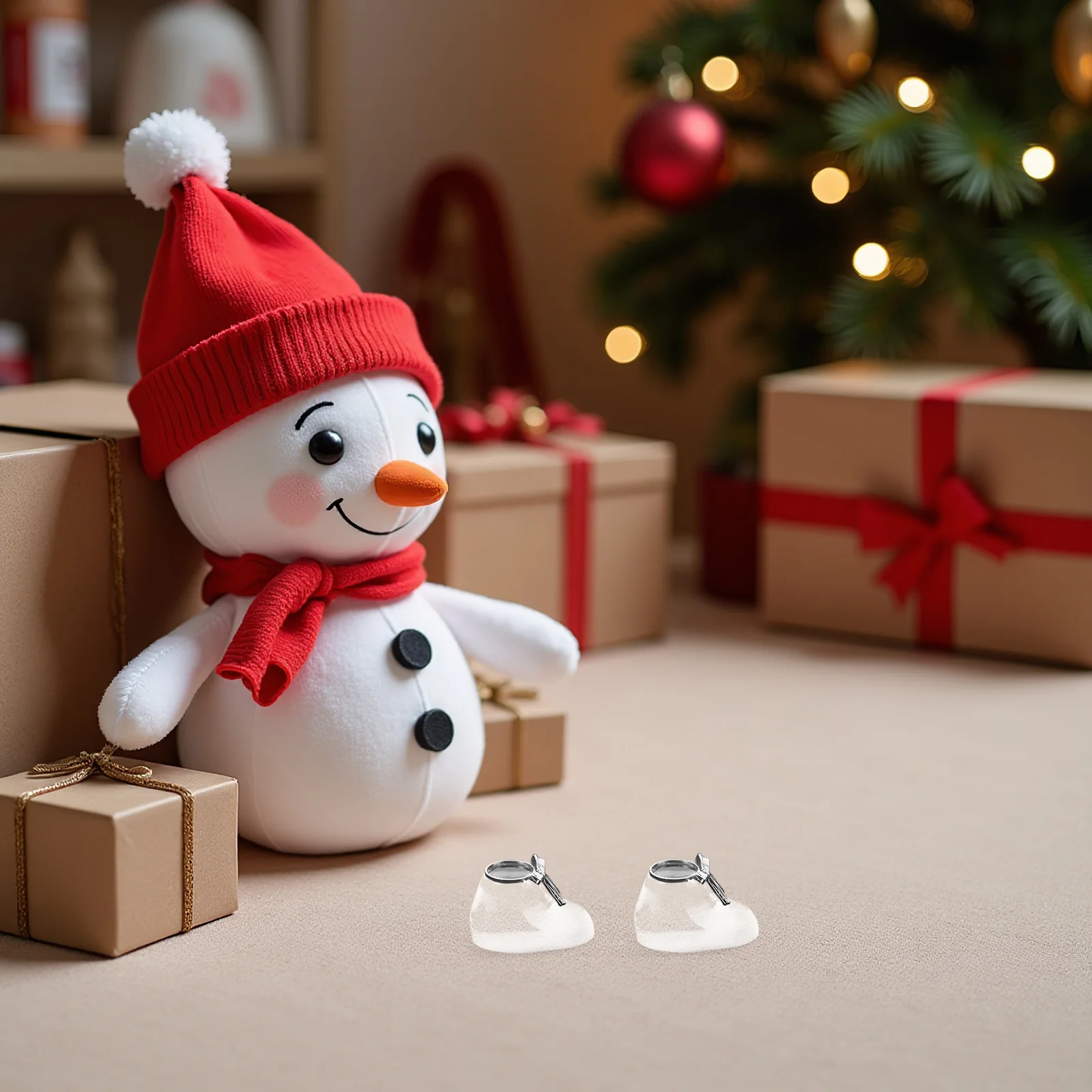 

2Pcs Crystal Shoe Ornament Symbolic Keepsake First Christmas Decor Storage Desktop Shoe Statue