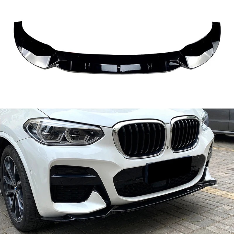 

Front Bumper Lip Spoiler For BMW X3 X4 G01 G02 M Pack 2018-2021 Front Bumper Protector Lower Blade Splitter Car Styling