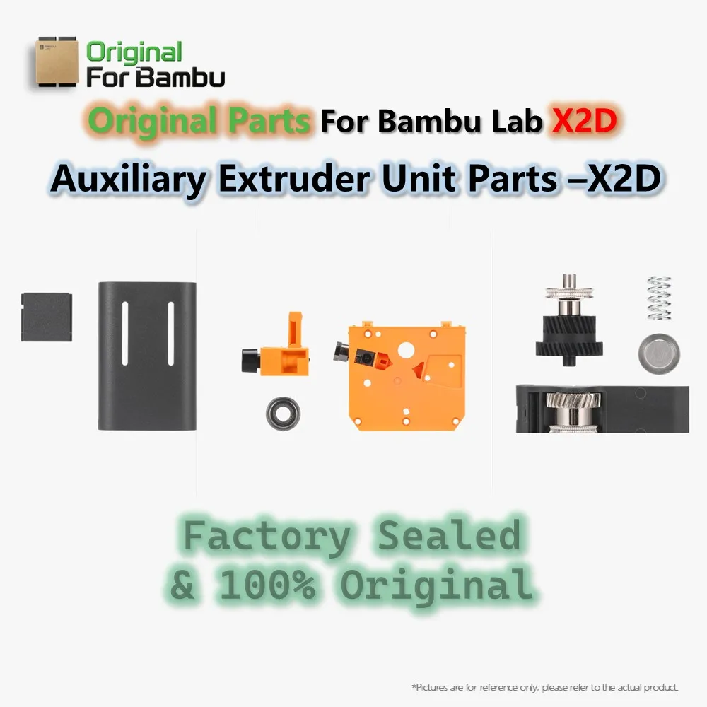 Original for Bambu Lab X2D Auxiliary Extruder Housing, Upper Cover Assembly, Auxiliary Extruder Gear Assembly, 3D Printer Parts