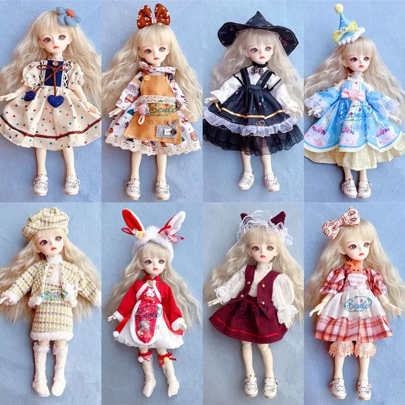 New 28cm Baby Doll's Clothes for 1/6 Bjd Dress Up Accessories Lolita Skirt Toy for Girls