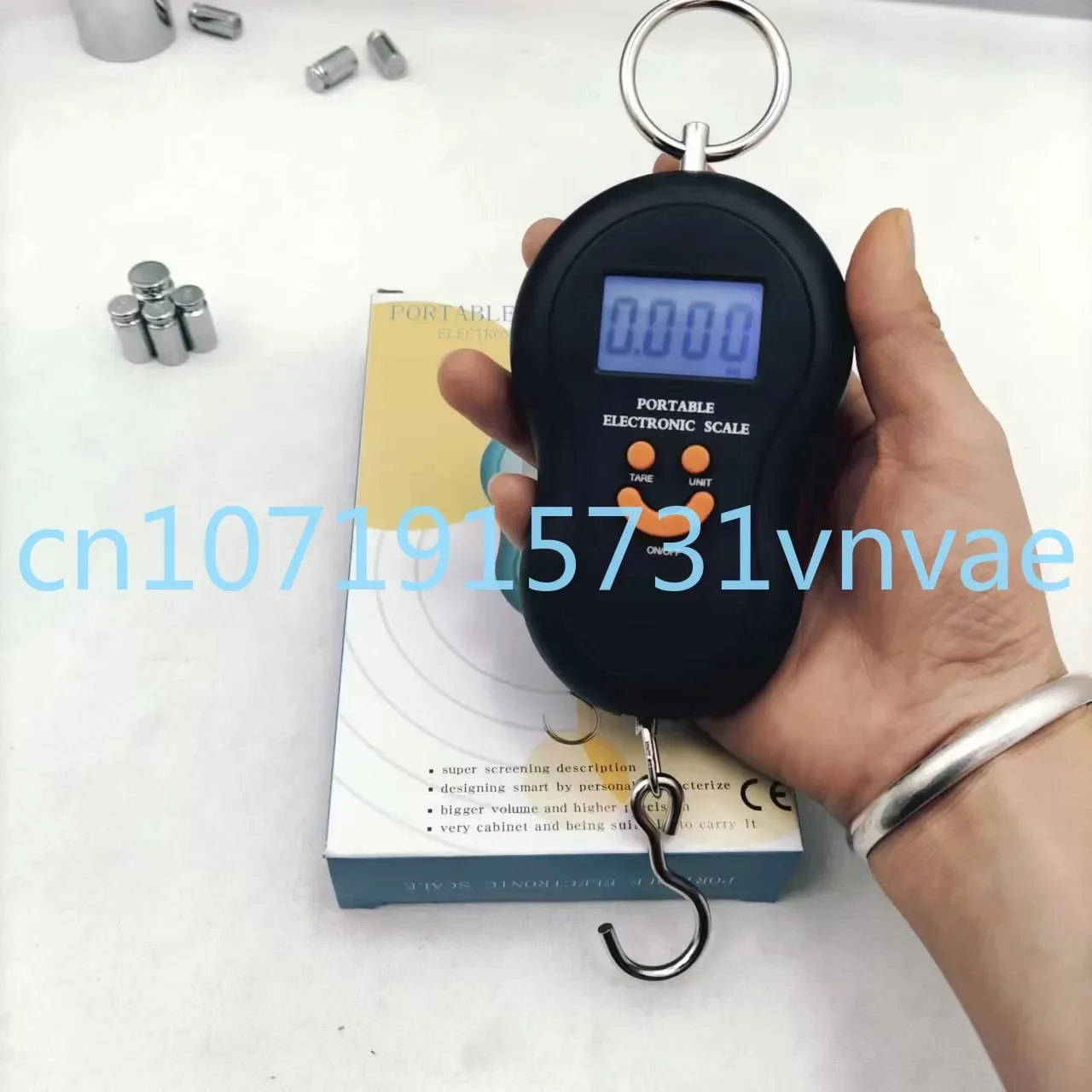 100PCS Gourd Electronic Scale 50kg Backlight Portable Portable Express Scale Package Hook Fishing Scale