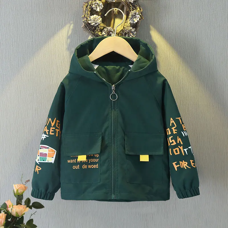 

Boys Jacket 2024 Korean Hoodies for Kids Spring Autumn Children's Coats Casual Teenager Outerwear Baby Windbreaker Clothing