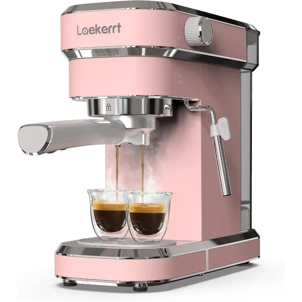 Laekerrt-máquina de Espresso profesional para el hogar, máquina de Espresso con Espumador de leche, varita de vapor, acero inoxidable, 20 Bar