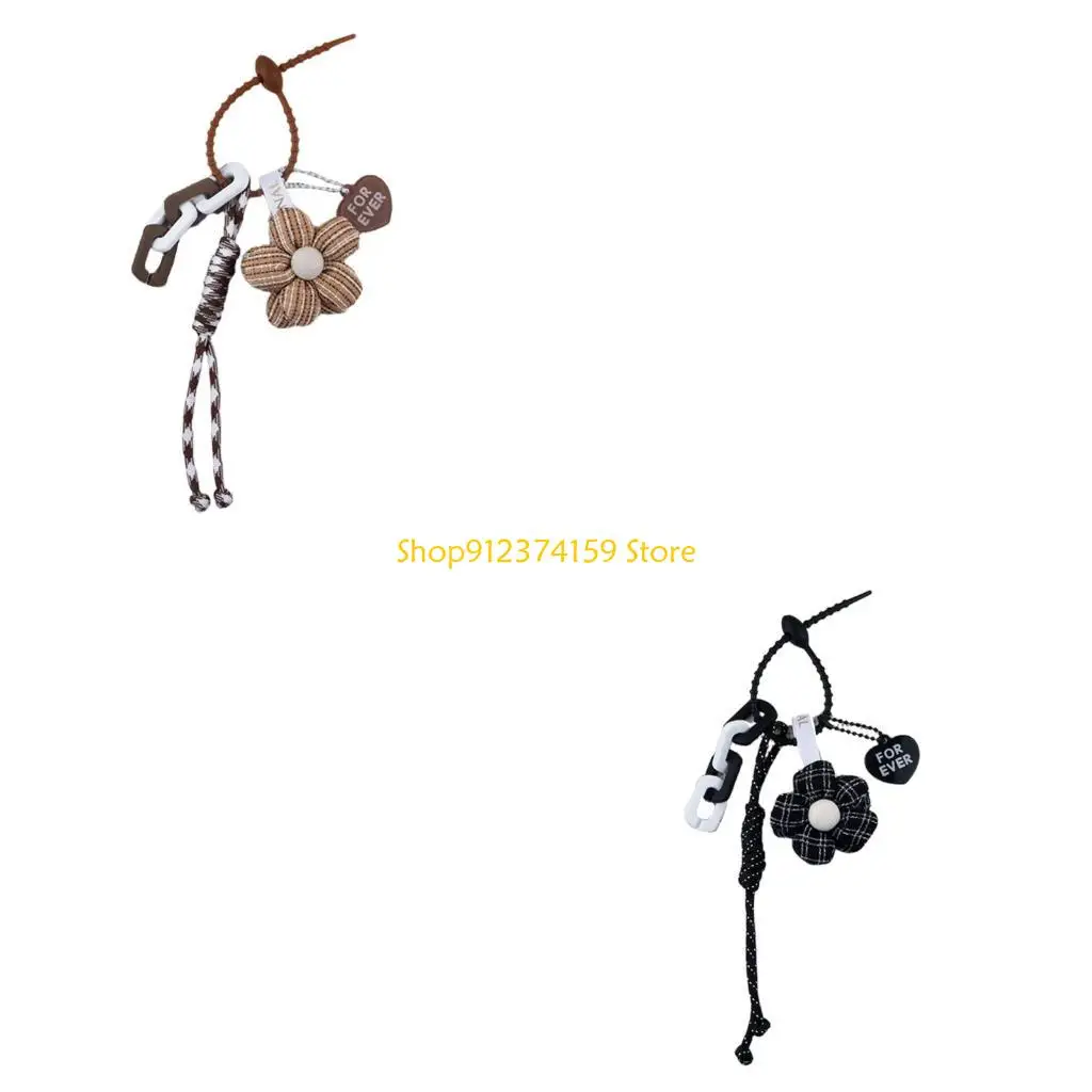 G5AE Creative Floral Keychain Decoration Bag Charm Bags Pendant For Shopping Trips