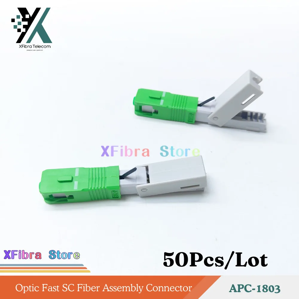 50PCS APC/UPC-1803 Optical Quick FTTH Optic Fast SC Fiber Assembly Connector Factory Outlet