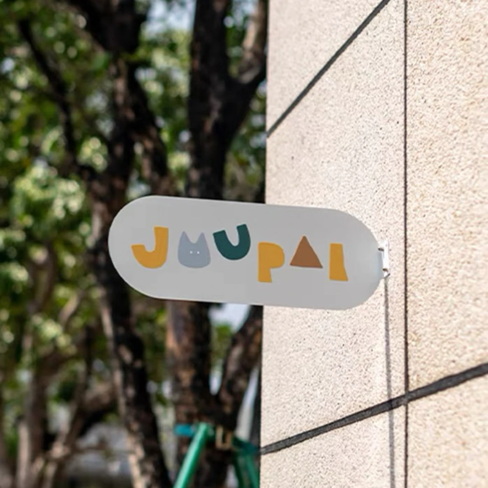 Modern Double Sides Printed Metal Signboard Custom Logo Text Side Mount Wall Signage for Shop Store Salon Hotel Office Company